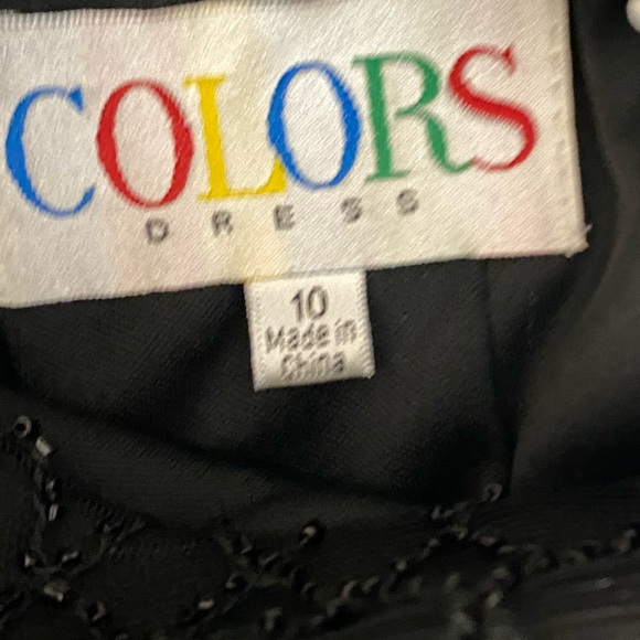 NWT Colors Dress, Beaded Black And Nude Romper Dress Size 10 (2036) - Picture 11 of 13